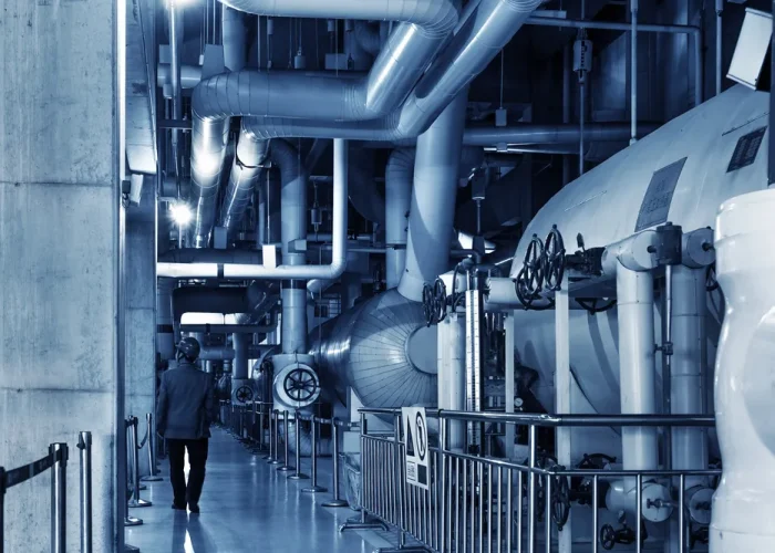 Thermal,Power,Plant,Piping,And,Instrumentation,,Modern,Factory,Machinery.