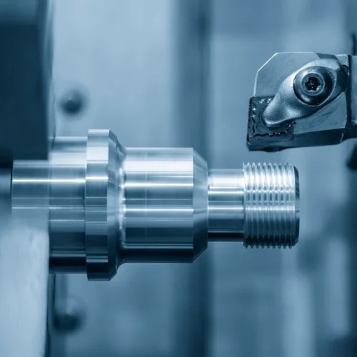 The,Cnc,Lathe,Machine,Thread,Cutting,At,The,End,Of