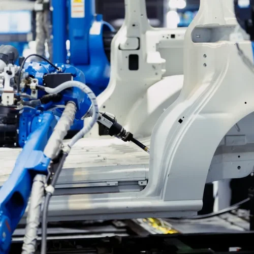 Robot,Arm,Working,In,Car,Factory
